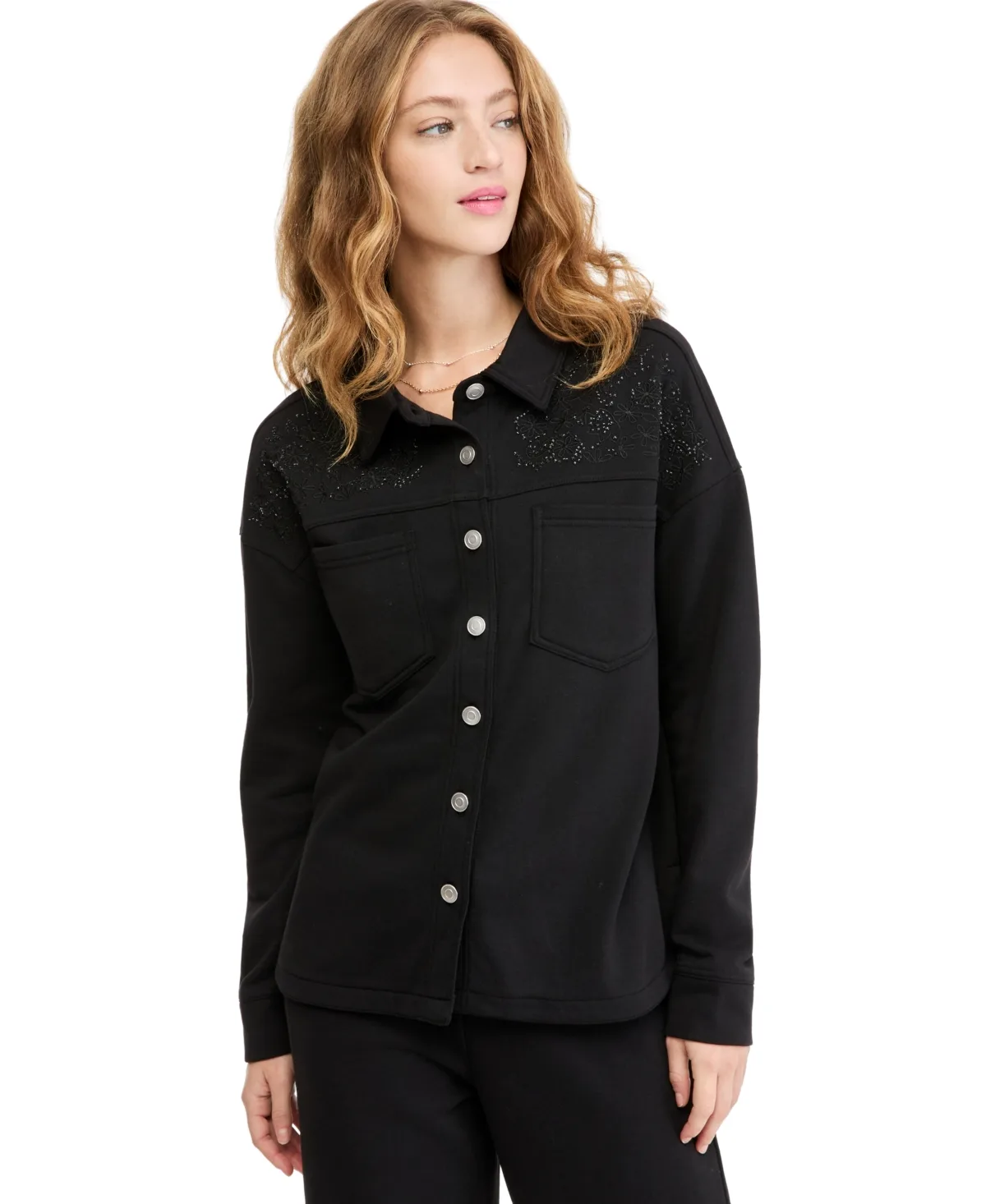 French Terry Embellished Top by And Now This
