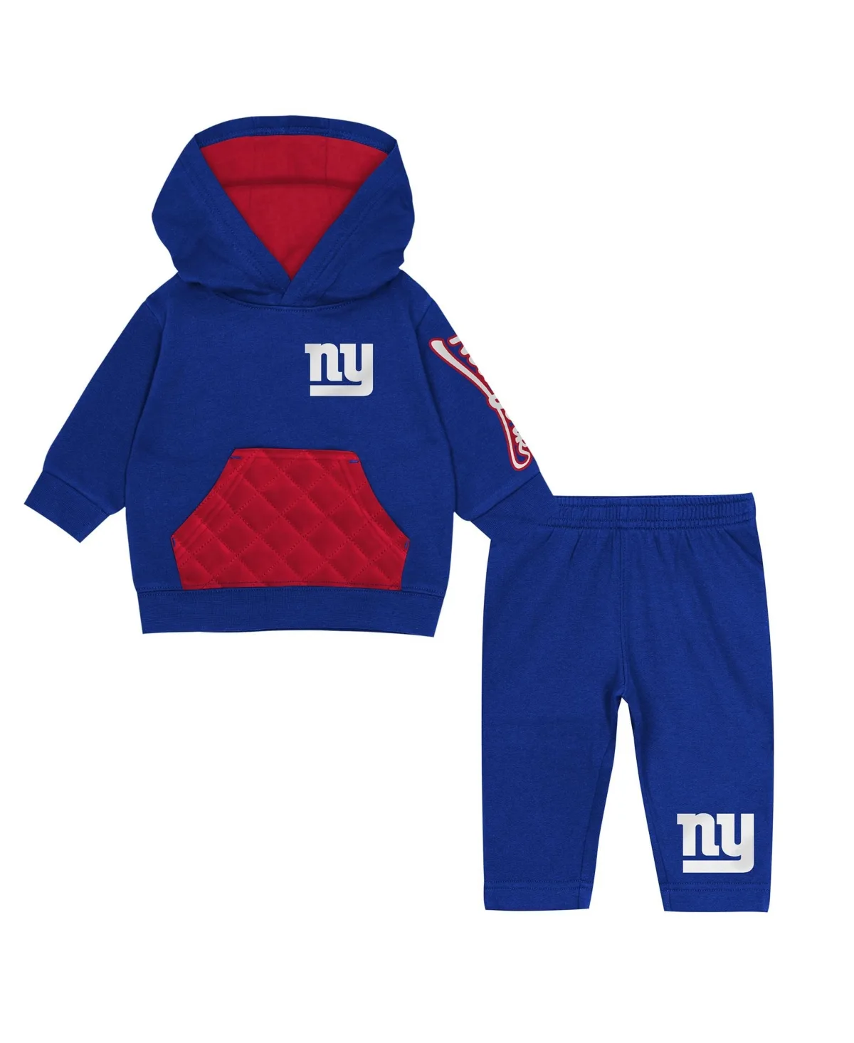 New York Giants Drive Stopper Hoodie Pants Fleece Set by Outerstuff