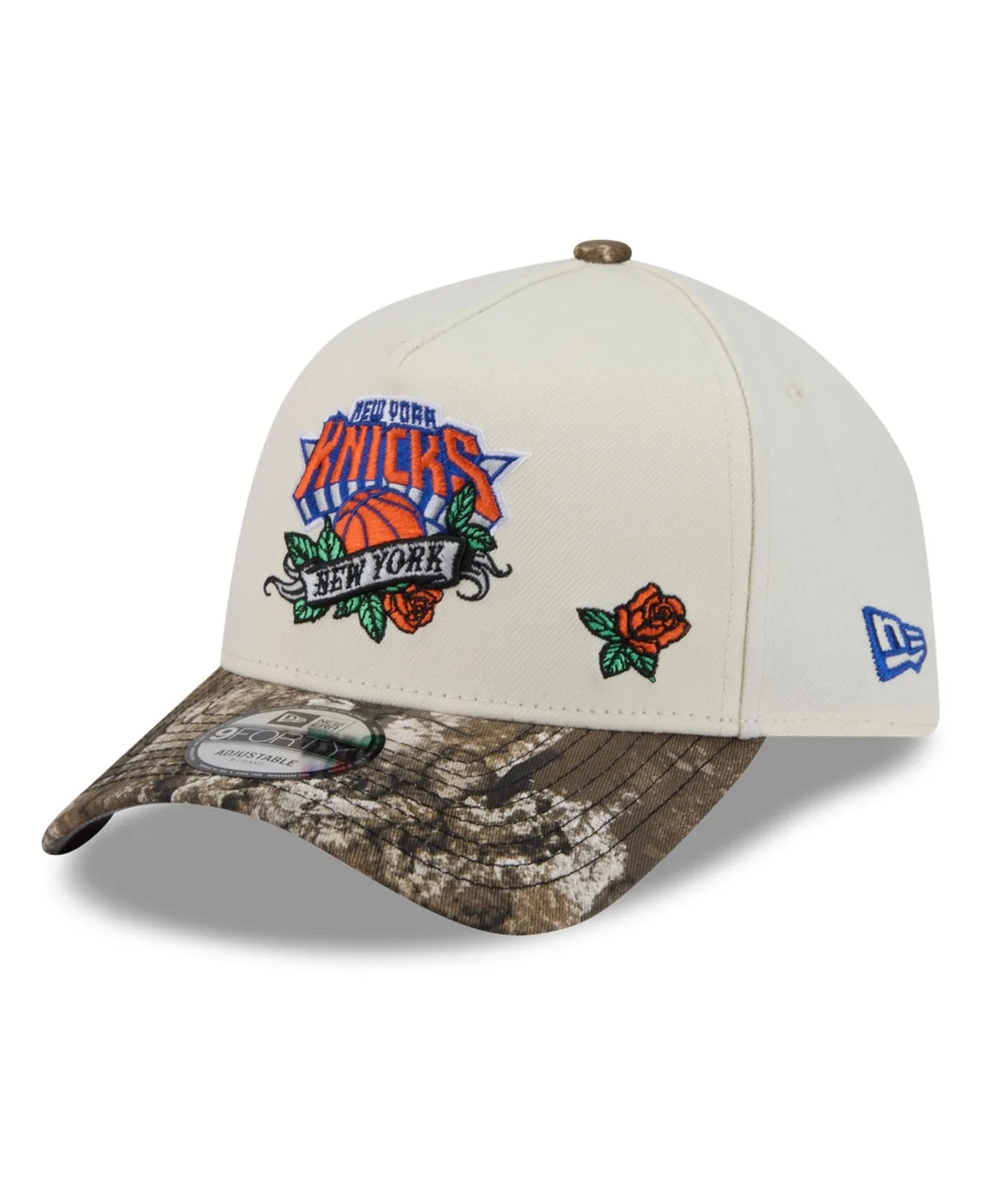 New York Knicks Rose Banner 9FORTY A-Frame Adjustable Hat by New Era