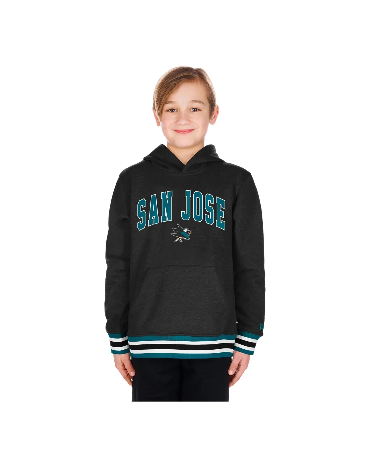 San Jose Sharks Knit Trim Pullover Hoodie by New Era