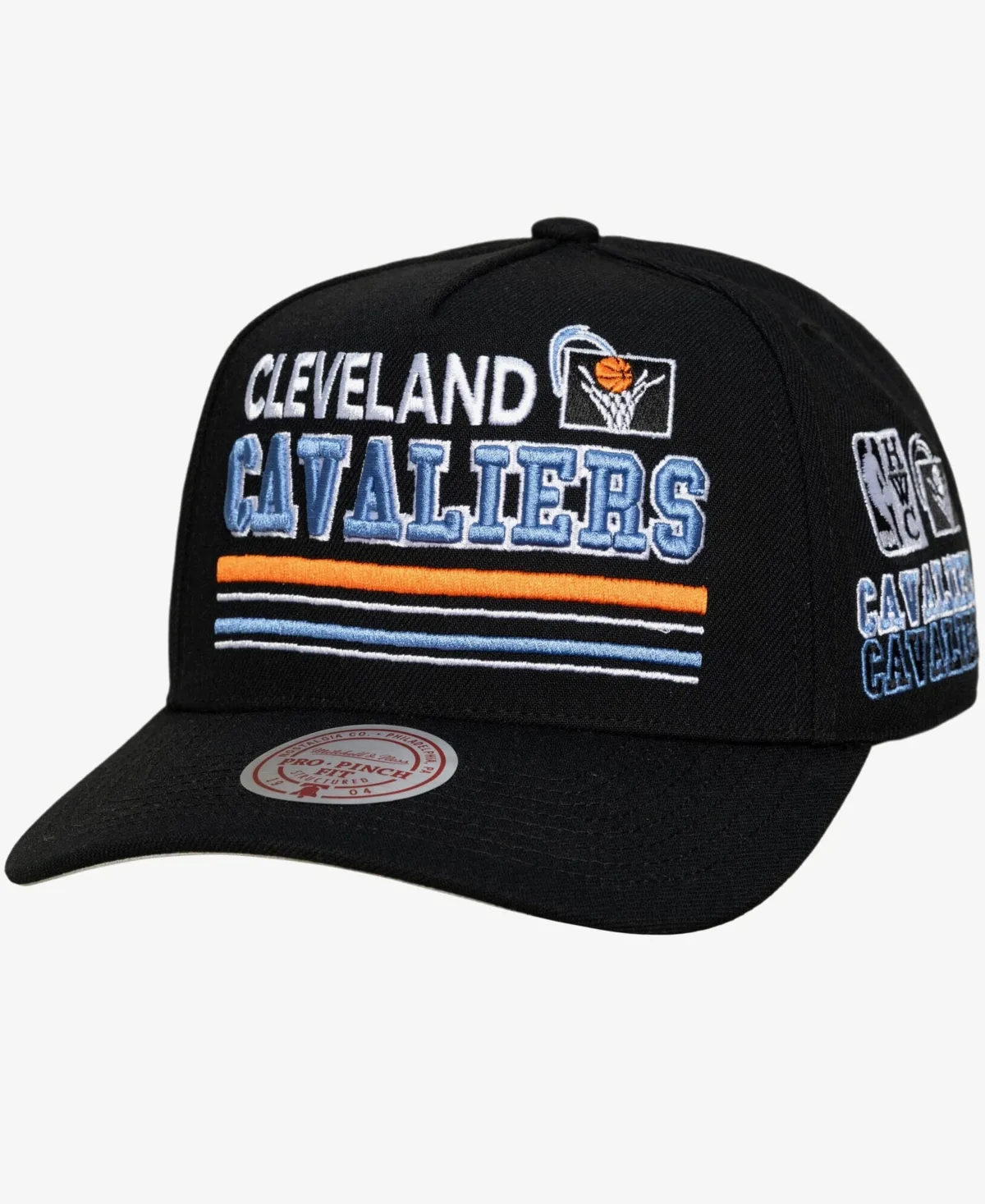 Cleveland Cavaliers Hardwood Classics Triple Check Pro Snapback Hat by Mitchell & Ness