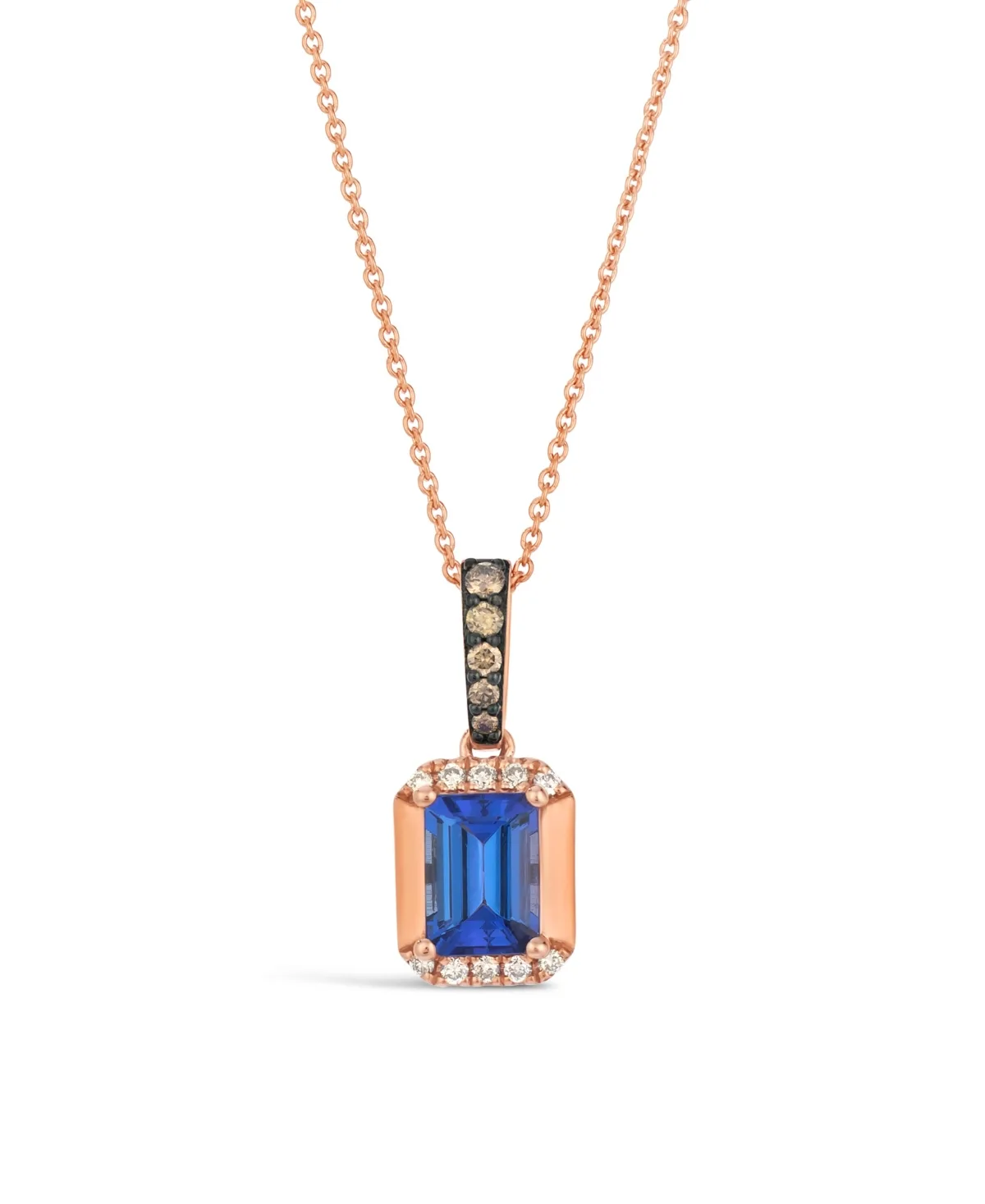 Tanzanite (3/4 ct. t.w.) & Diamond (1/6 ct. t.w.) Pendant Necklace in 14k Rose Gold by Le Vian