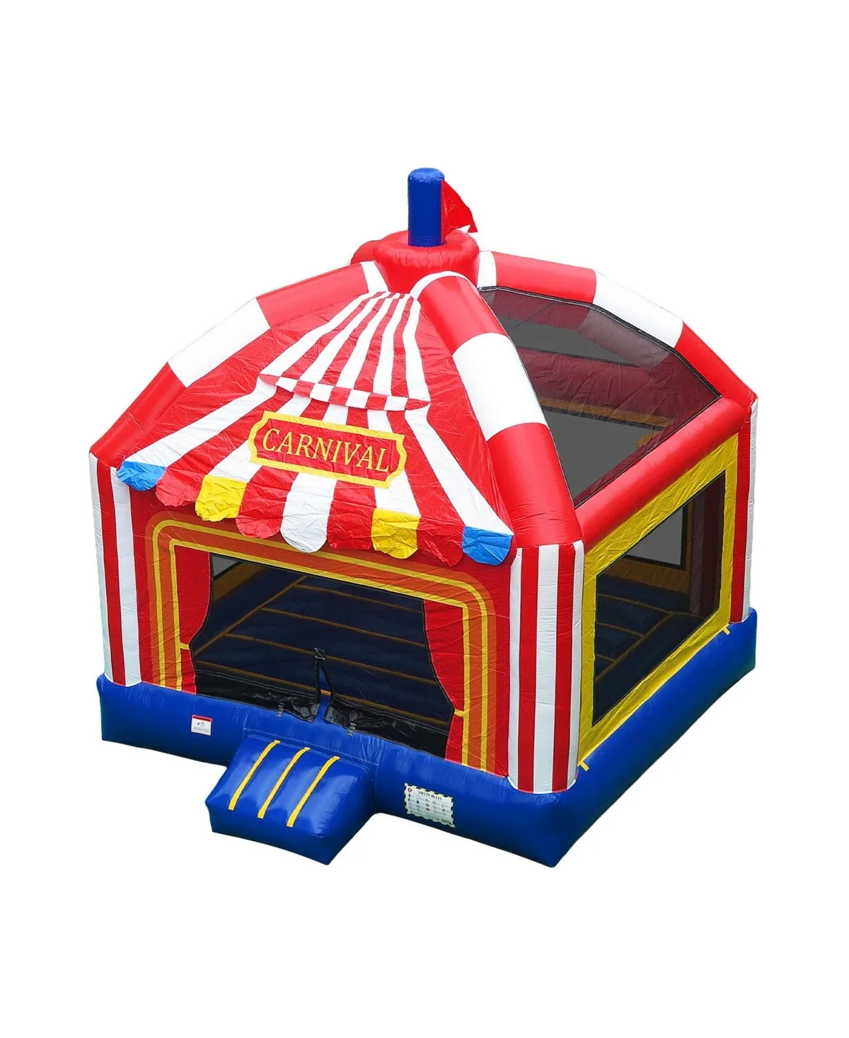 Big Top Carnival 15x13 Dome Bounce House with Basketball Hoop, 1,050 Lb Capacity, Ages 3+ by Herokiddo