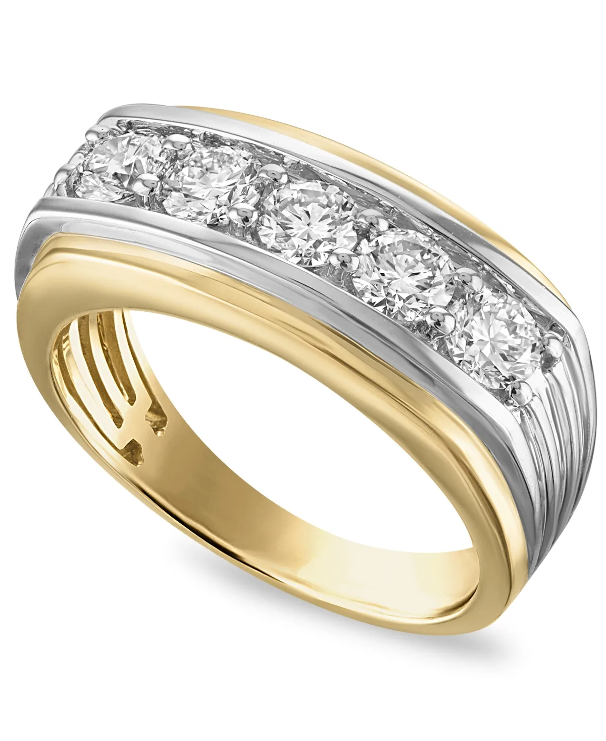 Lab-Grown Diamond Grown with Love Ring, 1 ct. t.w. in 10k Two-Tone Gold by Macy's