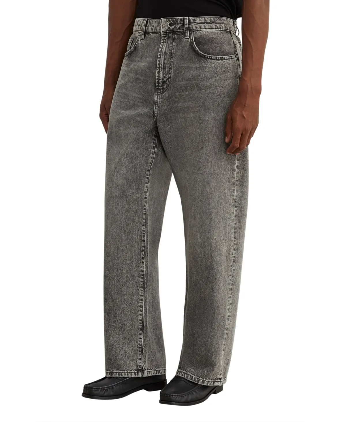 Bowie Loose-Fit Rigid-Denim Jeans by Reiss