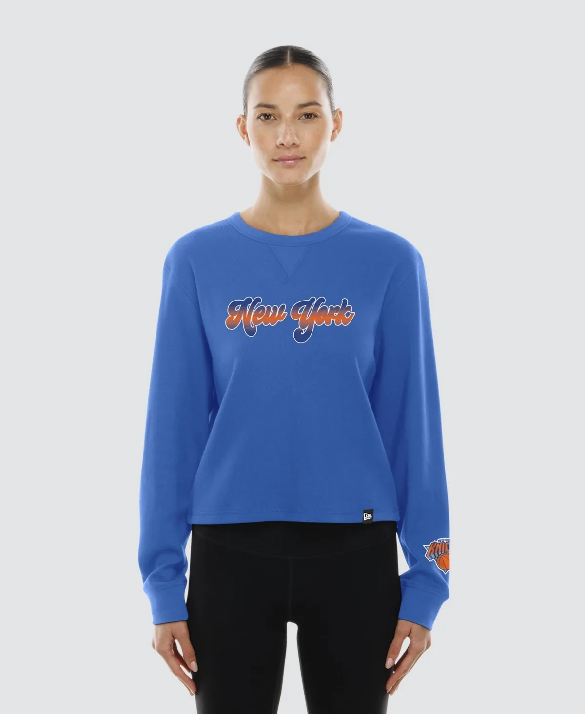 New York Knicks Micro Thermal Long-Sleeves T-Shirt by New Era