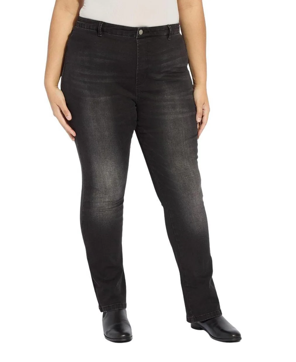 Estelle High-Waisted Flare Pull-On Denim Jeans by Lysse