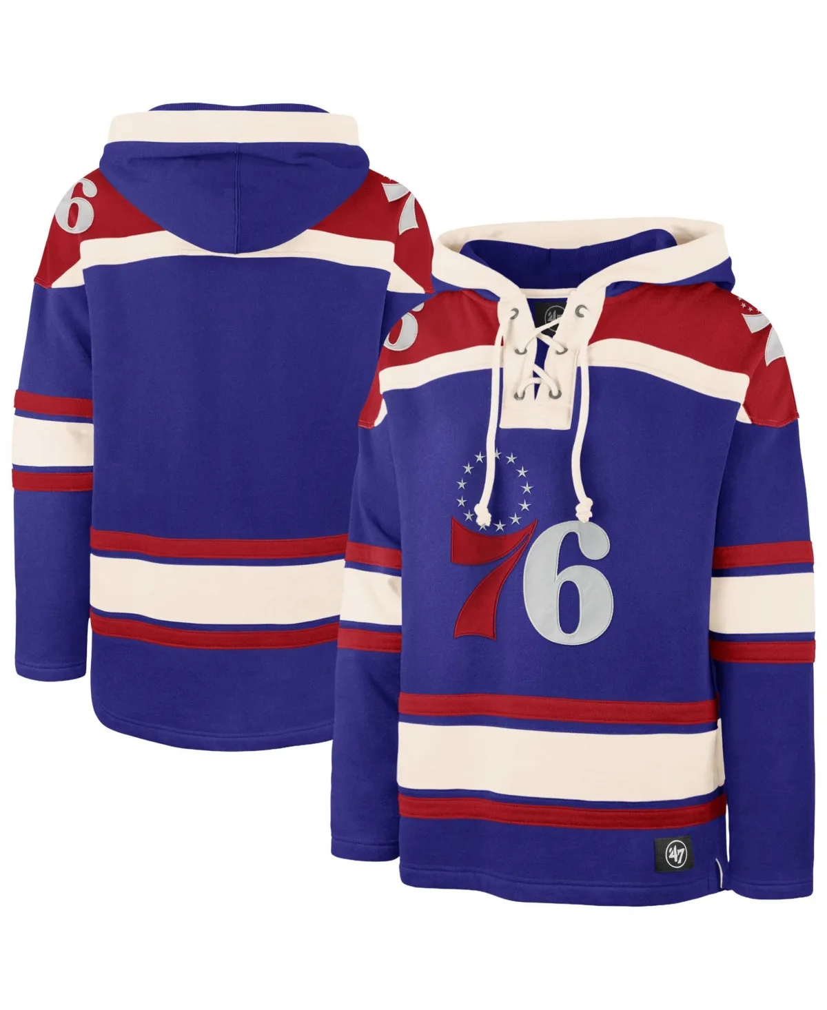 Philadelphia 76ers Superior Lacer Hoodie by 47 Brand