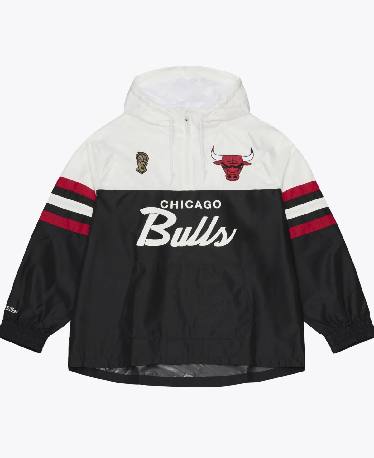 Chicago Bulls Head Coach Lightweight Anorak Quarter-Zip Windbreaker by Mitchell & Ness