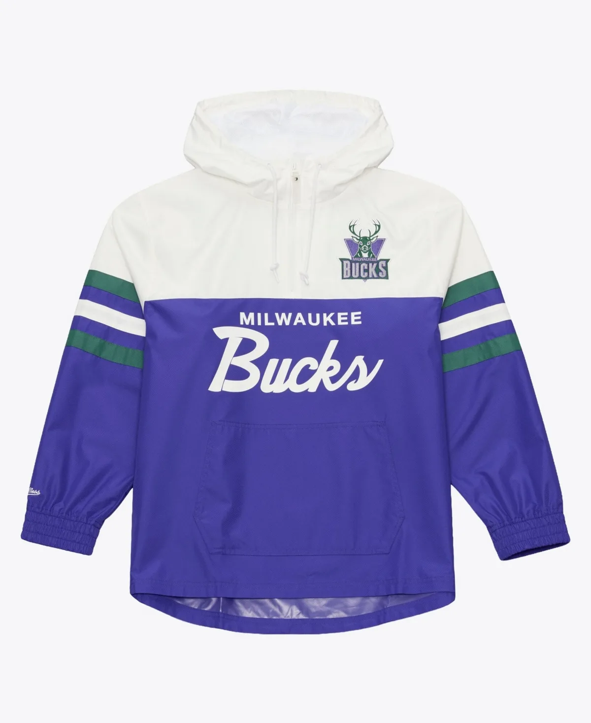 Milwaukee Bucks Head Coach Lightweight Anorak Quarter-Zip Windbreaker by Mitchell & Ness