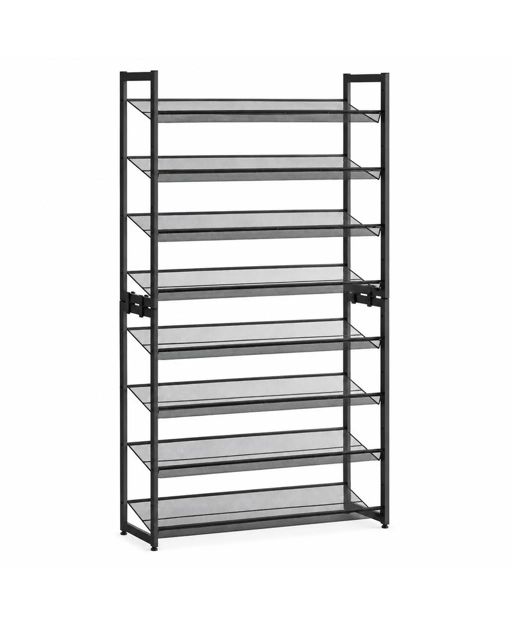 64.4 Inch Tall 8-Tier Metal Shoe Organizer with Steel Frame by Mecale