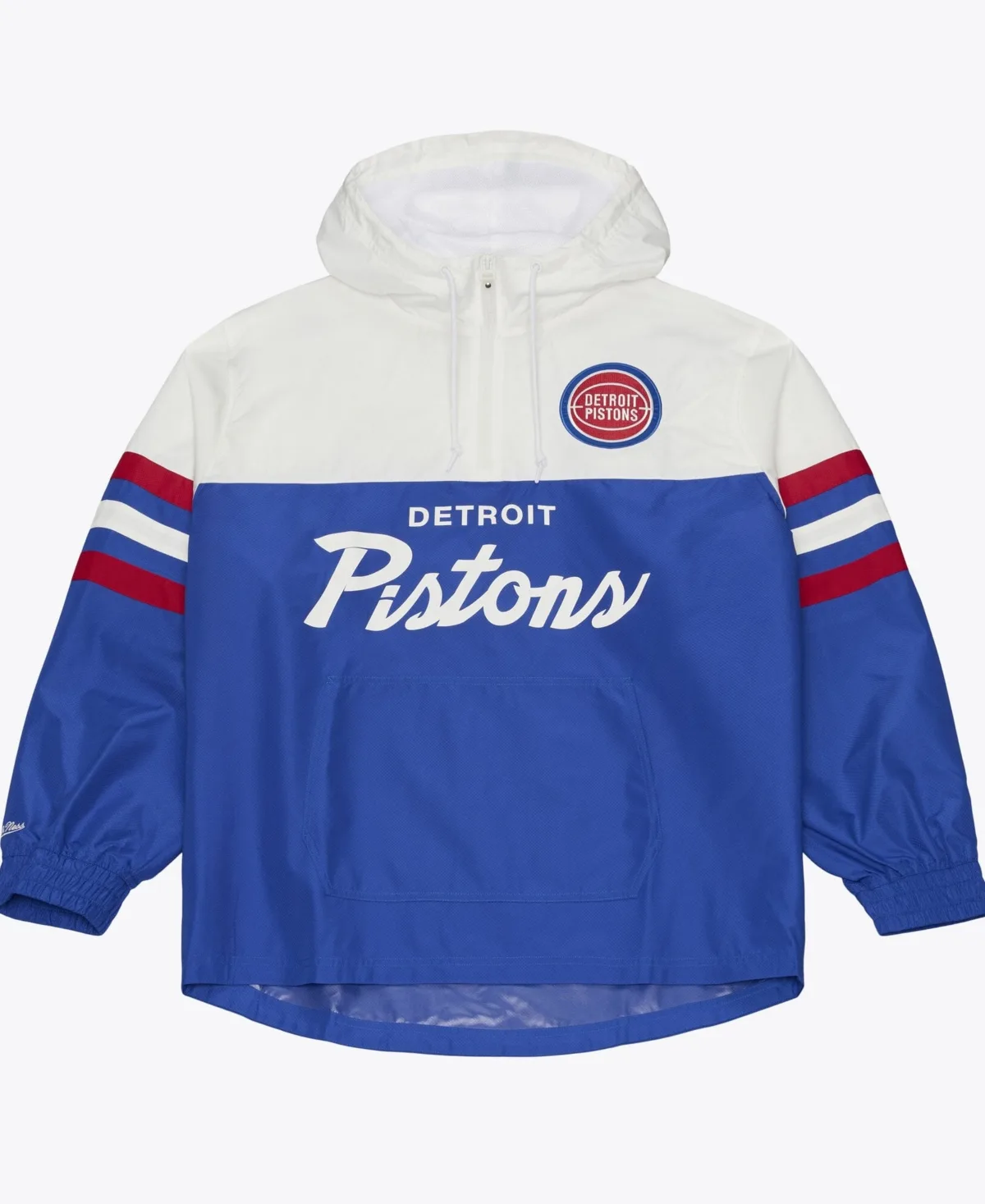 Detroit Pistons Head Coach Lightweight Anorak Quarter-Zip Windbreaker by Mitchell & Ness