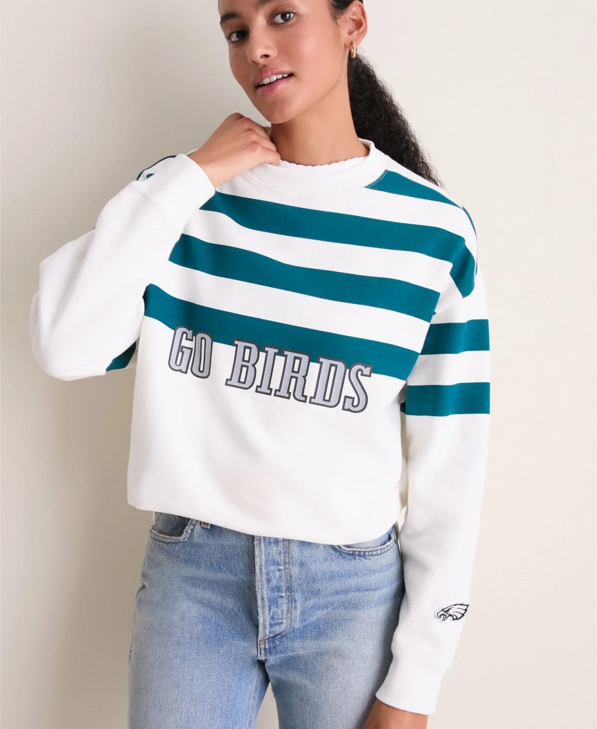 Philadelphia Eagles Stripe Sweatshirt by Tuckernuck