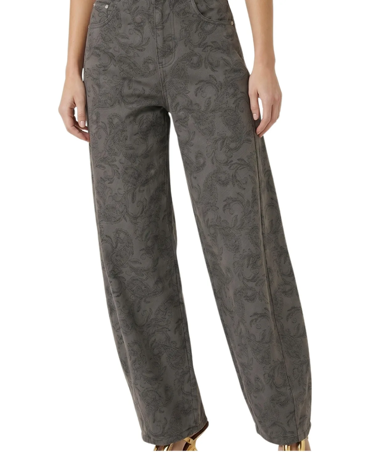 Wide-Leg High-Waisted Floral-Print Pants by Modenaire