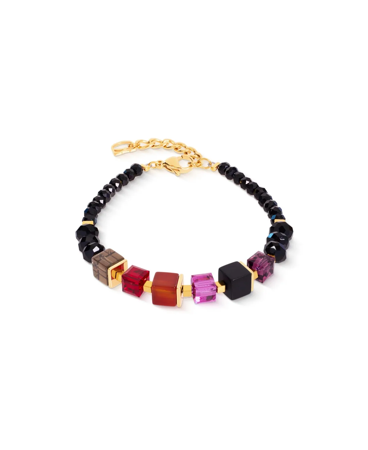 Adjustable Swarovski Crystal Cube Mix Precious Bracelet by Coeur De Lion
