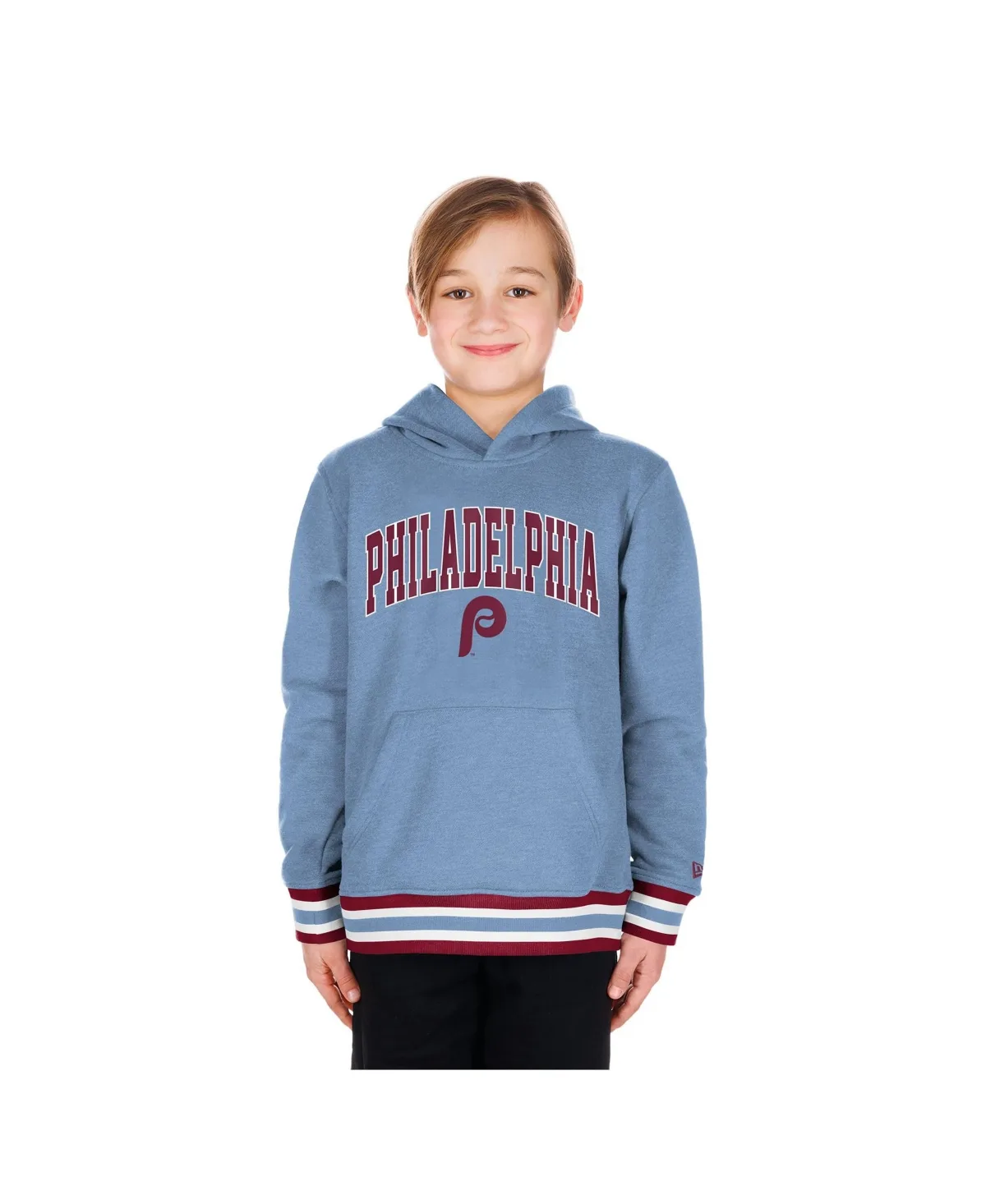 Philadelphia Phillies Knit Trim Pullover Hoodie by New Era