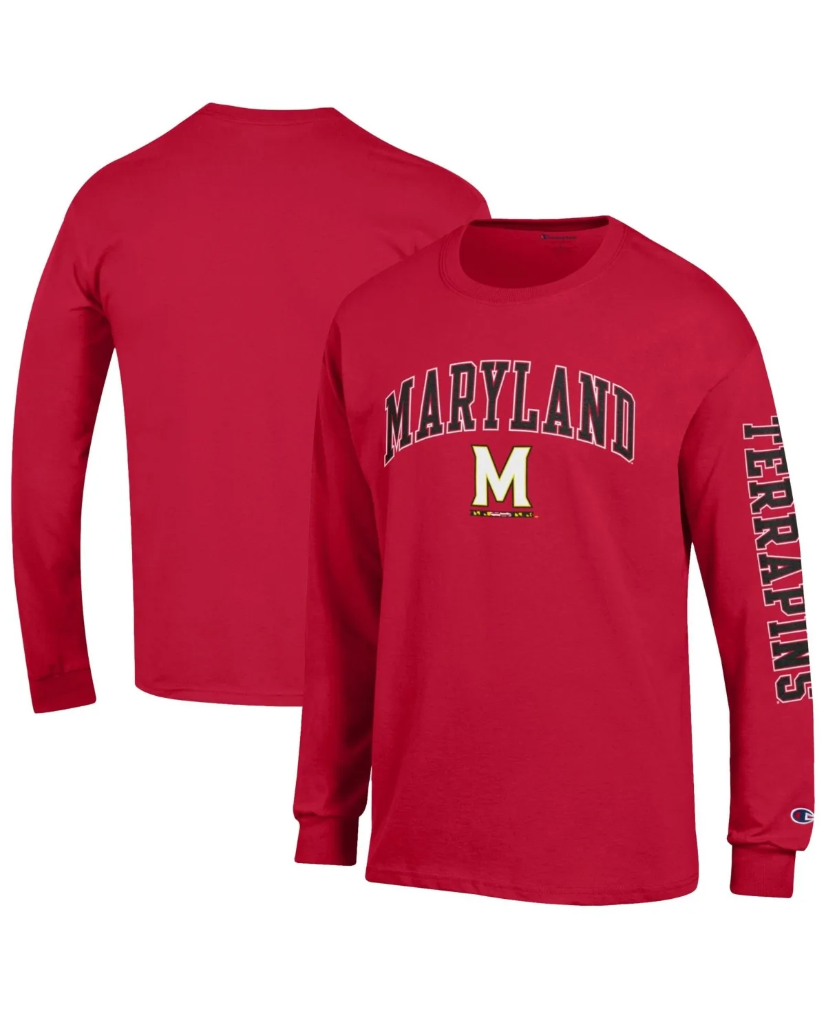 Maryland Terrapins Arch Over Logo 2-Hit Long-Sleeve T-Shirt by Champion