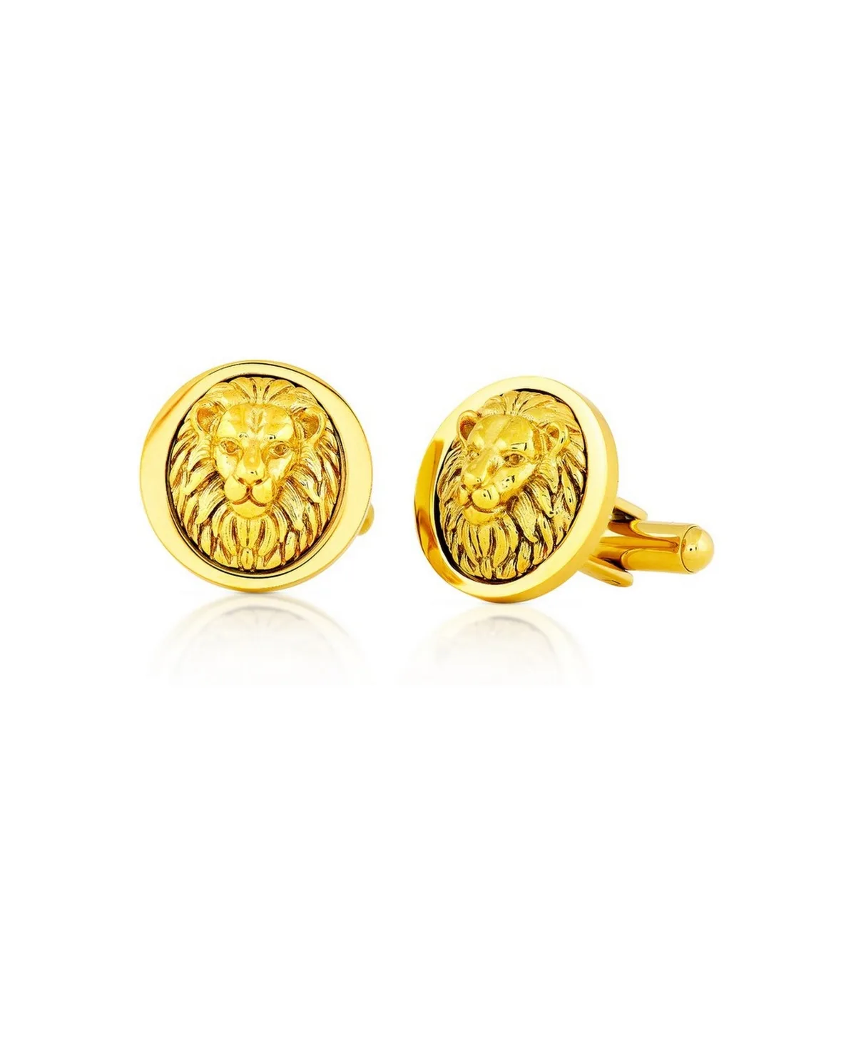 Lion Stainless Steel Cufflinks by Metallo