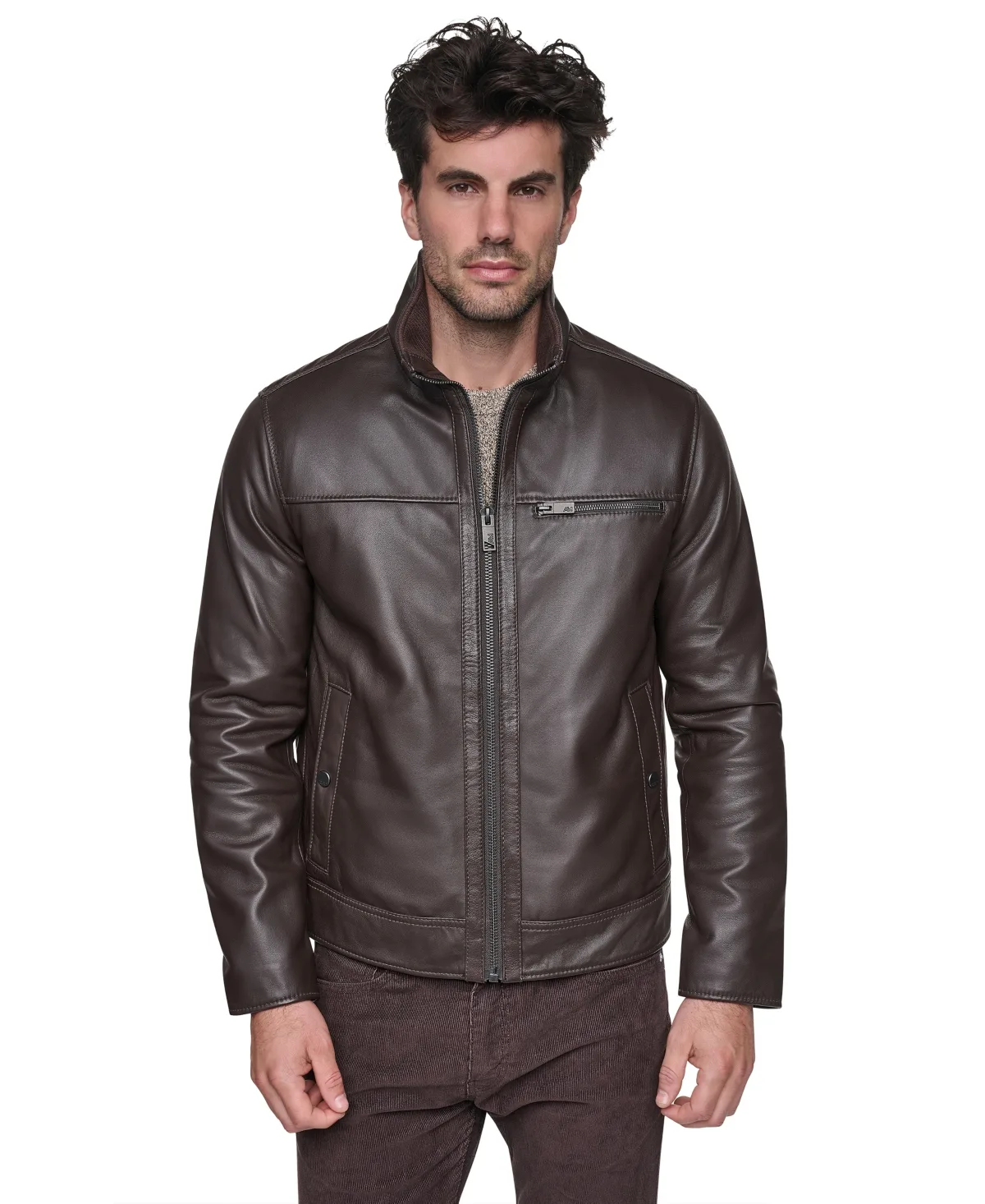 Fur Lined Leather Jacket by Marc New York