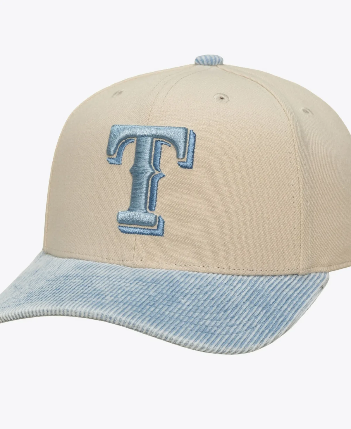 Texas Rangers Washed Corduroy Pro Crown Snapback Hat by Mitchell & Ness