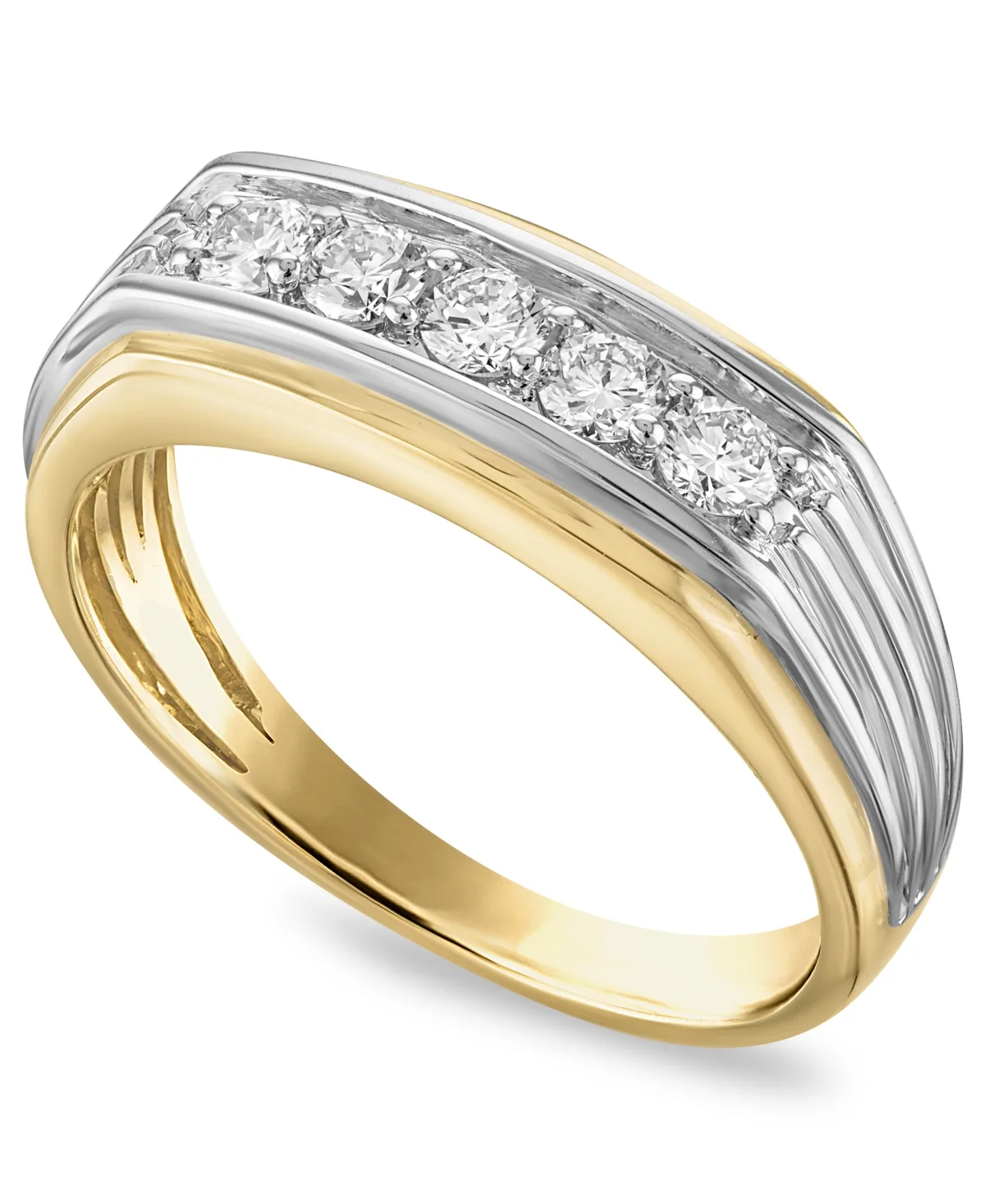 Lab-Grown Diamond Grown with Love Ring (1/2 ct. t.w.) in 10k Two-Tone Gold by Macy's