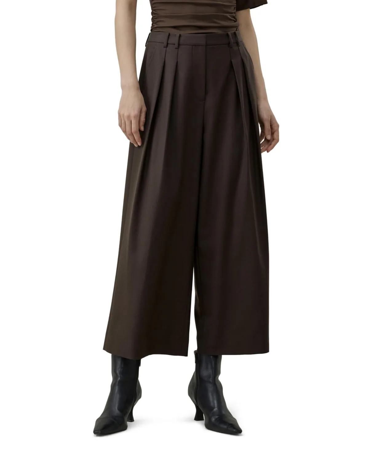 Washable Silk-Wool Ankle Pant by Lilysilk