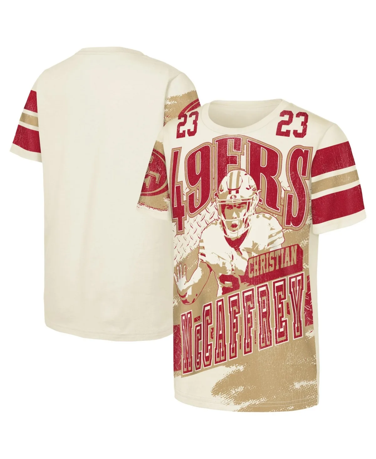 Christian McCaffrey San Francisco 49ers Classic Poster T-Shirt by Outerstuff
