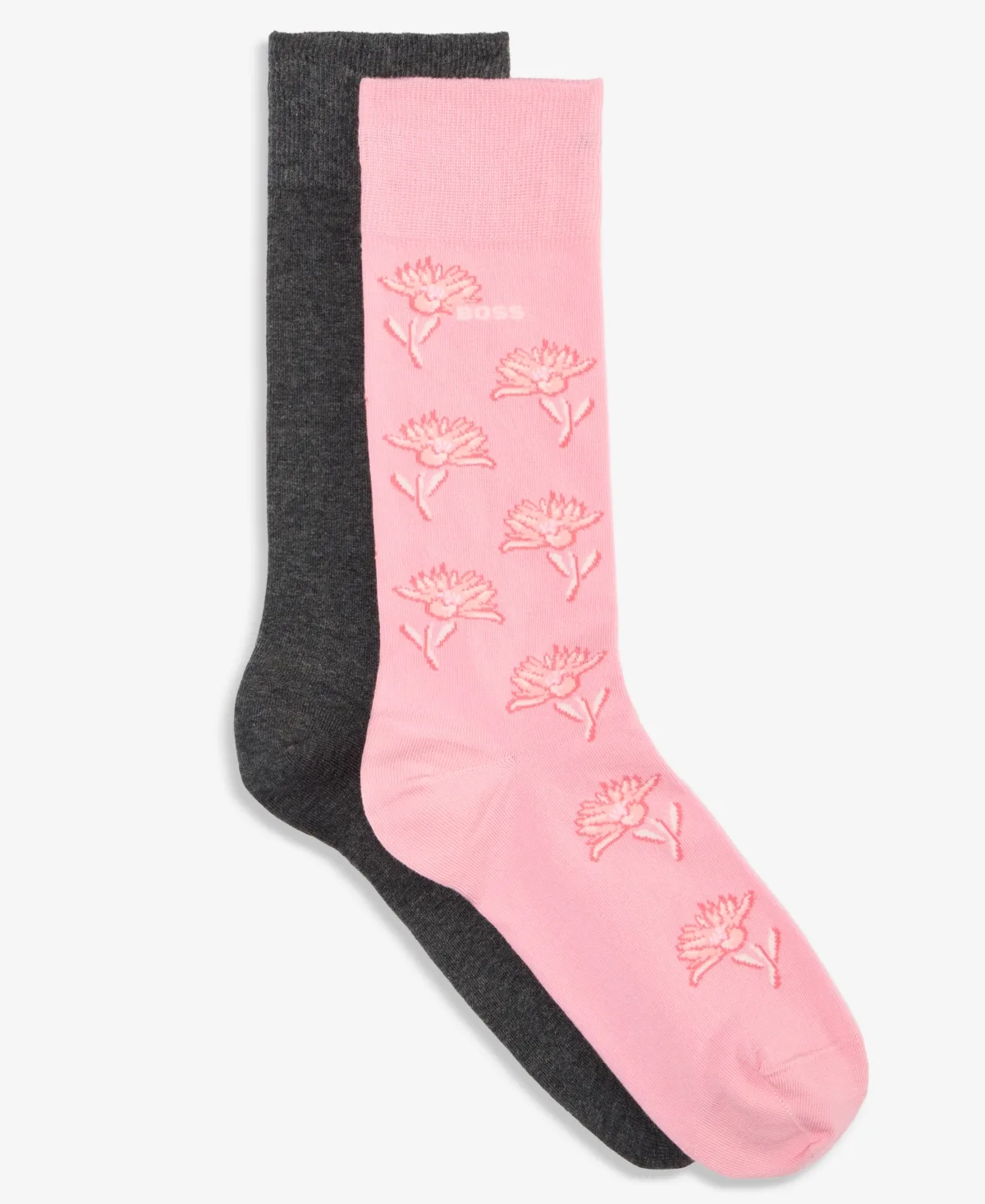 Floral-Print Crew Cotton-Blend Socks, 2-Pack by Hugo Boss