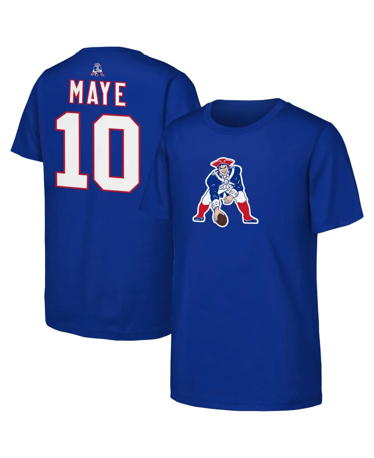 New England Patriots Name & Number Logo Classic T-Shirt by Outerstuff