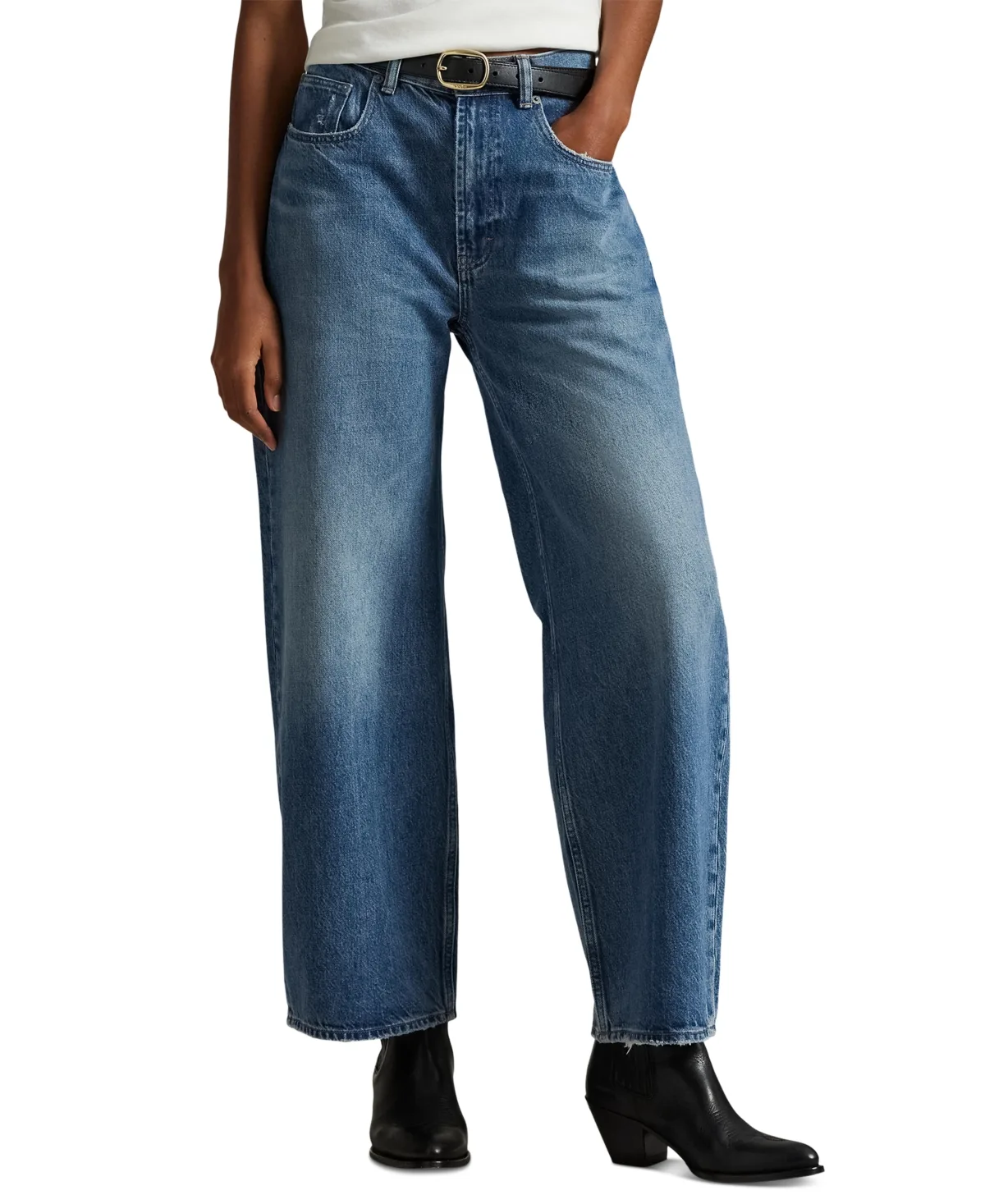 High-Rise Wide-Leg Relaxed Jeans by Polo Ralph Lauren