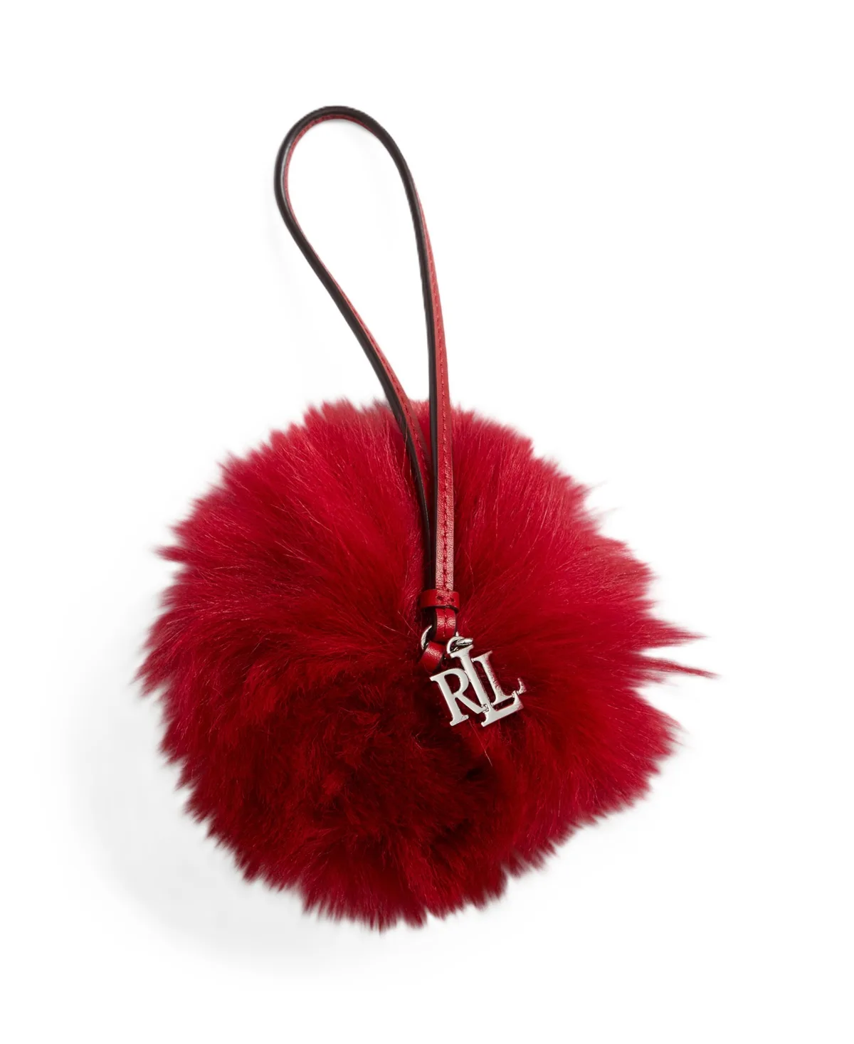 Lauren Ralph Lauren Leather and Shearling Pom-Pom Handbag Charm by Ralph Lauren