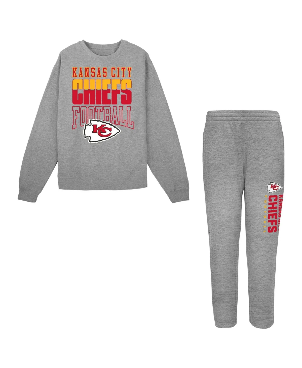 Kansas City Chiefs Crewneck Sweatshirt Pants Set by Outerstuff
