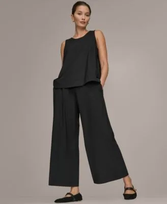 Pull on Top Mid Rise Ankle Pants by Donna Karan Weekend