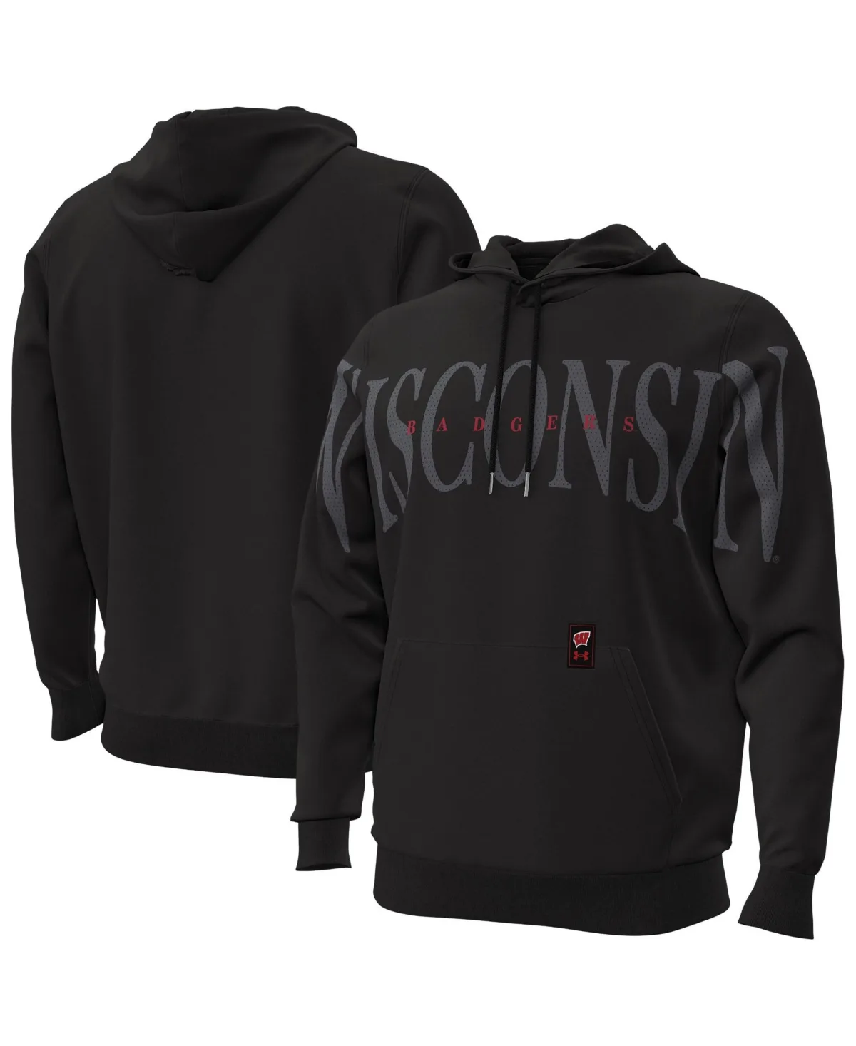 Wisconsin Badgers 2026 Sideline Overlay Icon Fleece Hoodie by Under Armour