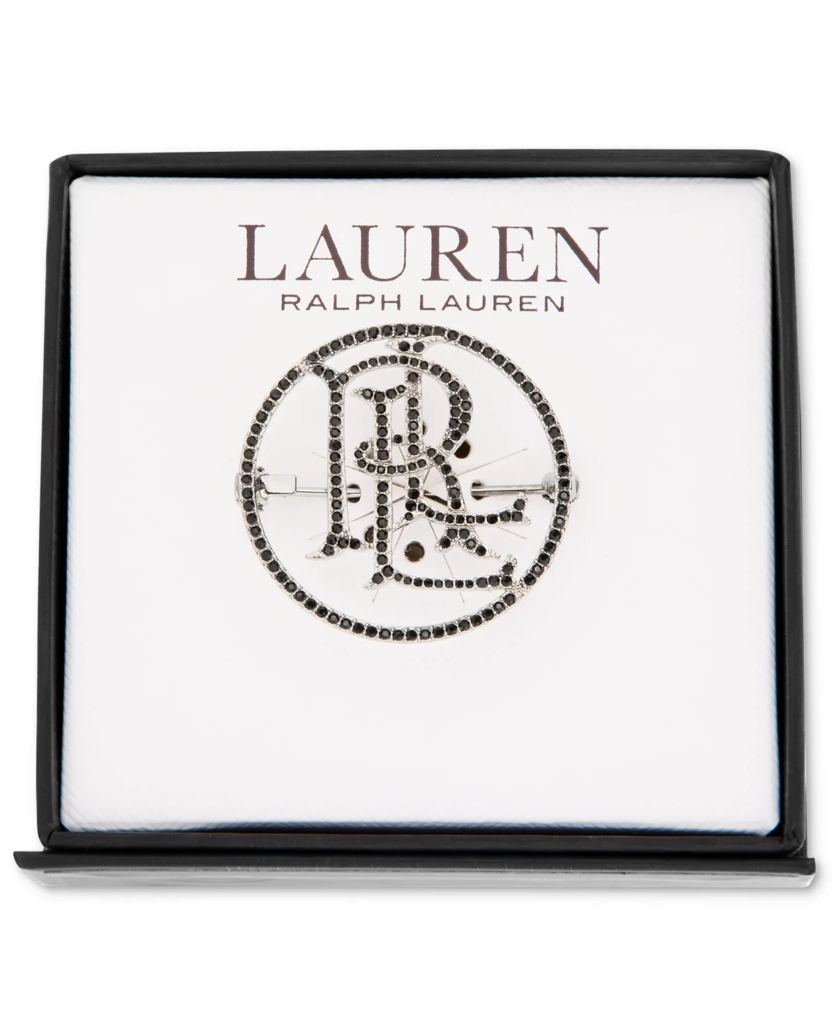 Crystal Box Pave Brooch by Ralph Lauren