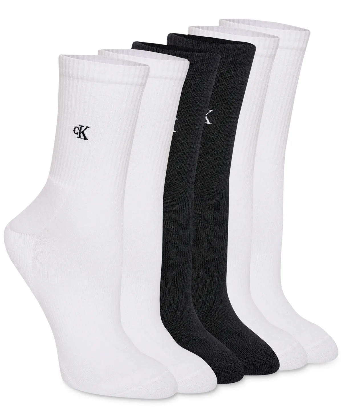 3-Pk. Embroidered Logo Crew Socks by Calvin Klein