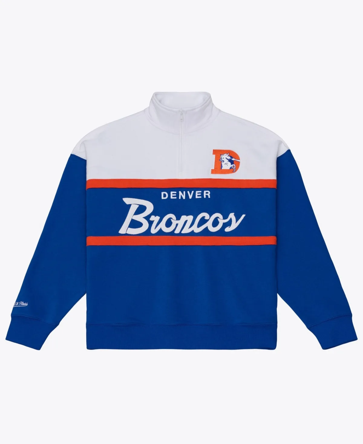 Denver Broncos Head Coach Quarter-Zip Pullover by Mitchell & Ness