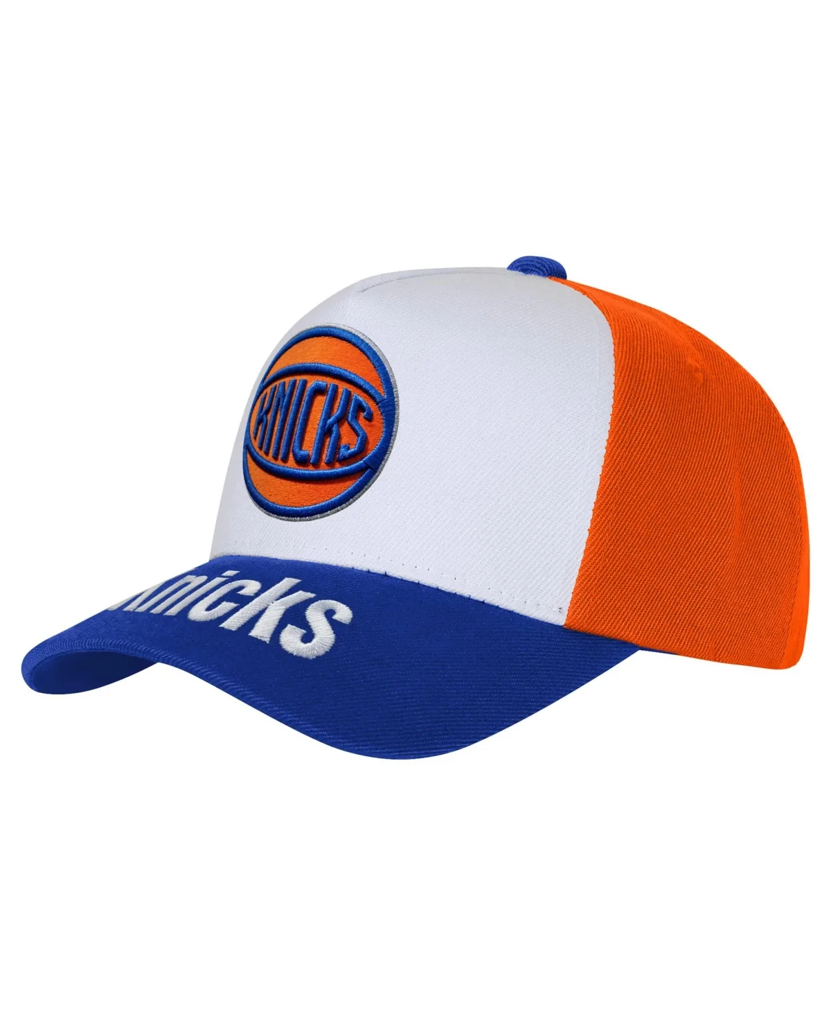 New York Knicks Logo Three Pro Pinch Pre-Curved Adjustable Hat by Outerstuff