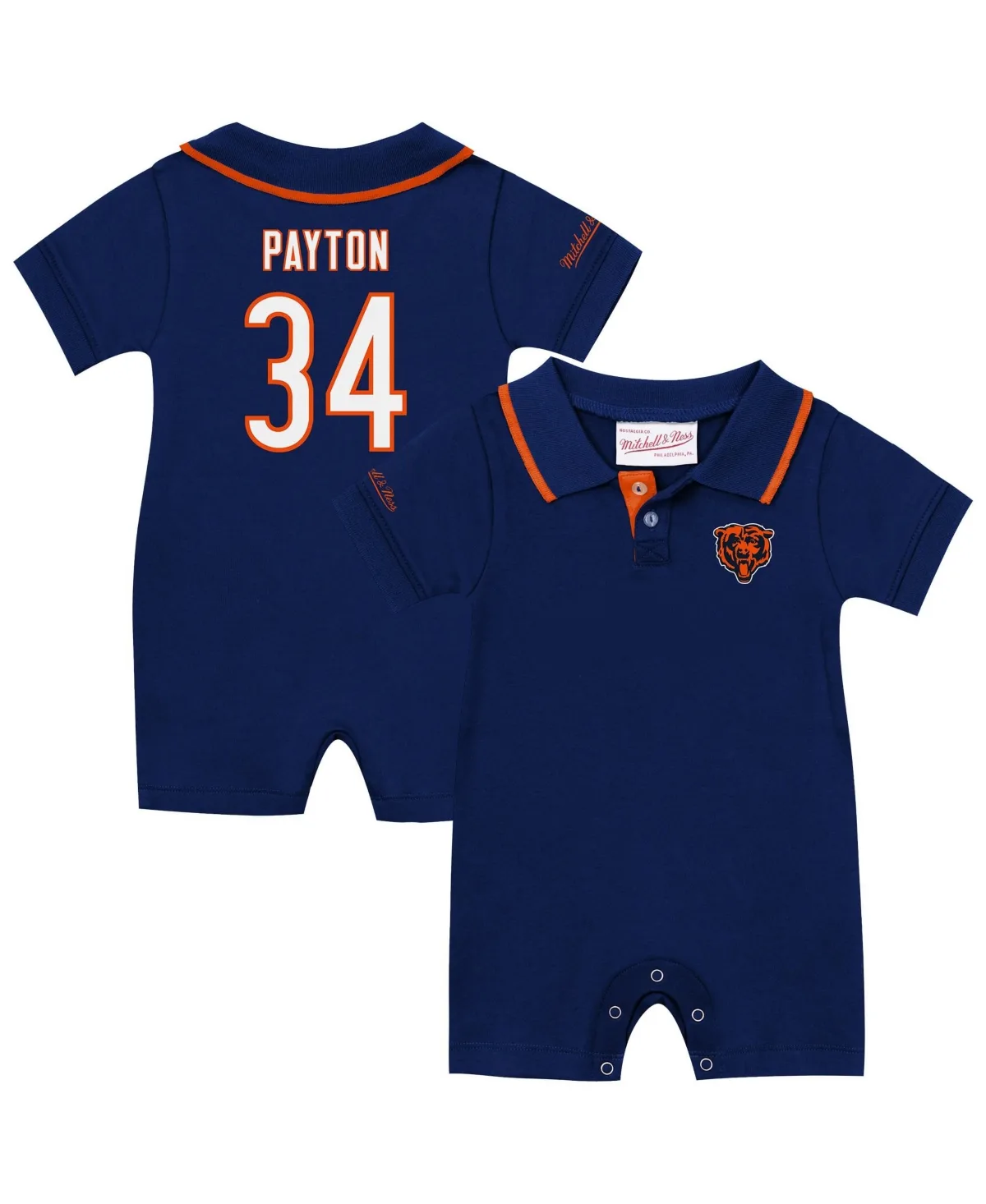 Walter Payton Chicago Bears Retro Roots Player Rugby Romper by Mitchell & Ness