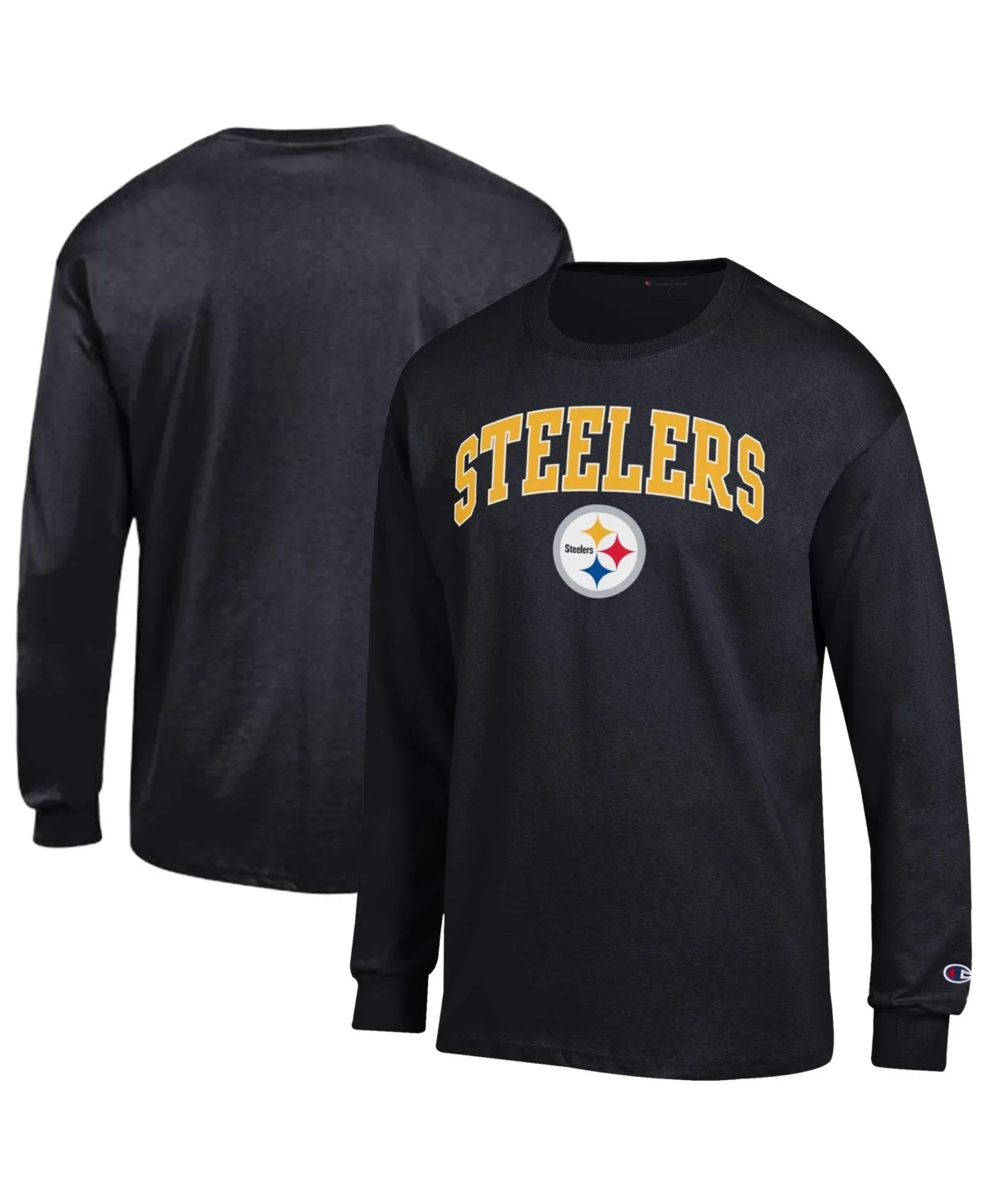 Pittsburgh Steelers Arch Over Logo Long Sleeves T-Shirt by Champion