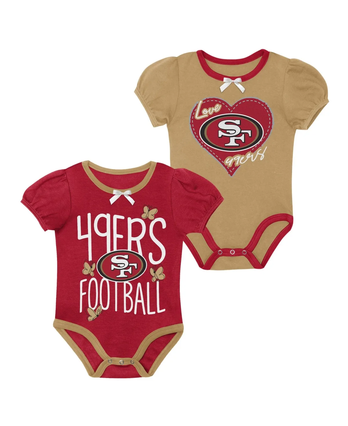 San Francisco 49ers Star Power Bodysuit, 2-Piece Set by Outerstuff