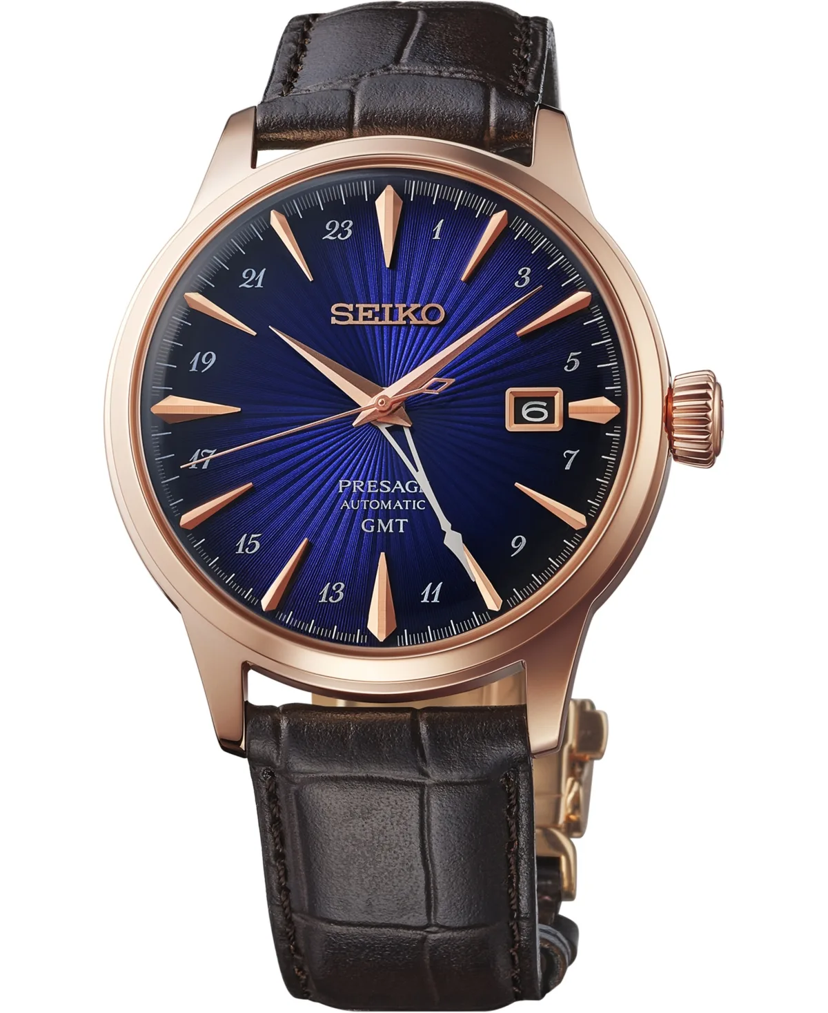 Presage Cocktail Time Rose Gold-Tone Stainless Steel Bracelet Watch 40.5mm by Seiko