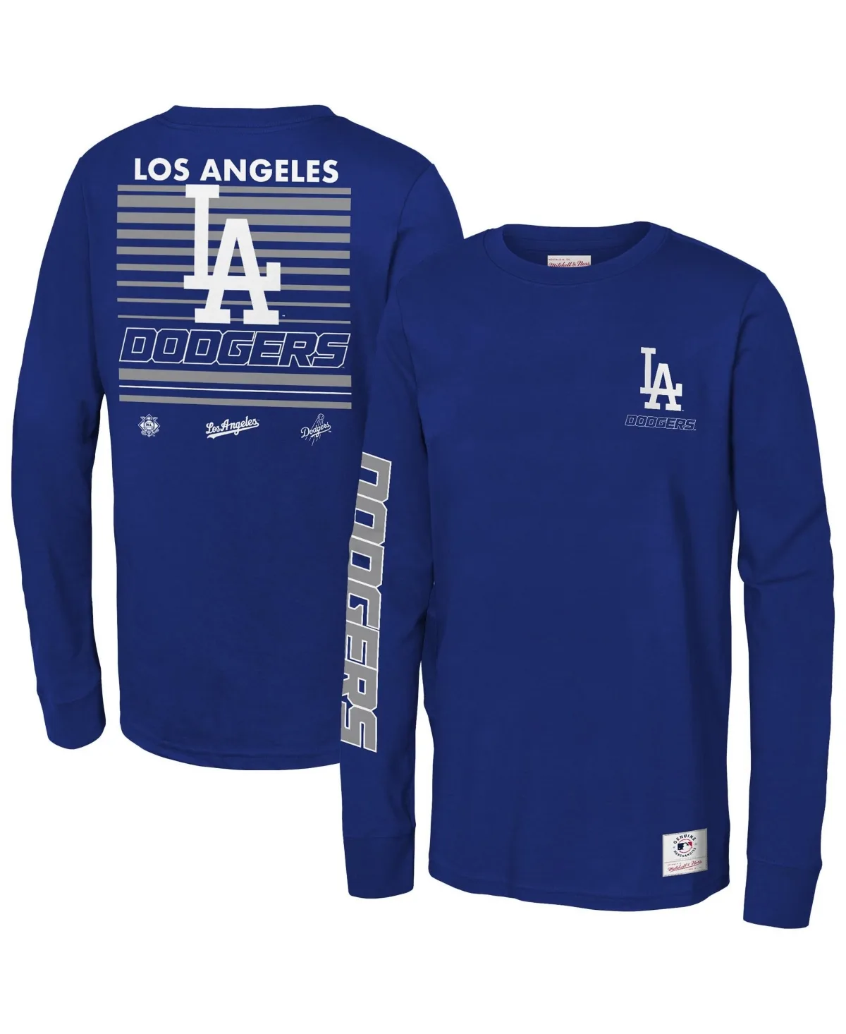 Los Angeles Dodgers Triple Play Long-Sleeve T-Shirt by Mitchell & Ness