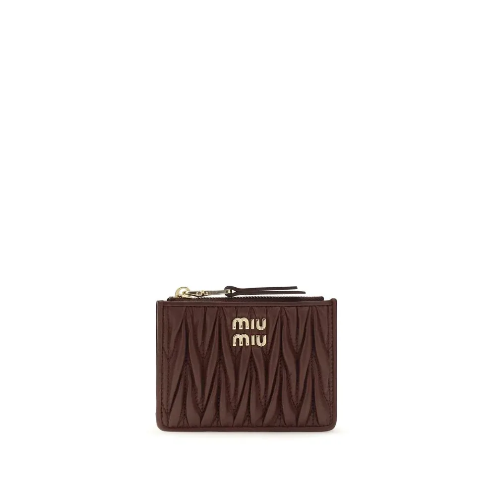Matelassé Lamb Leather Wallet by Miu Miu