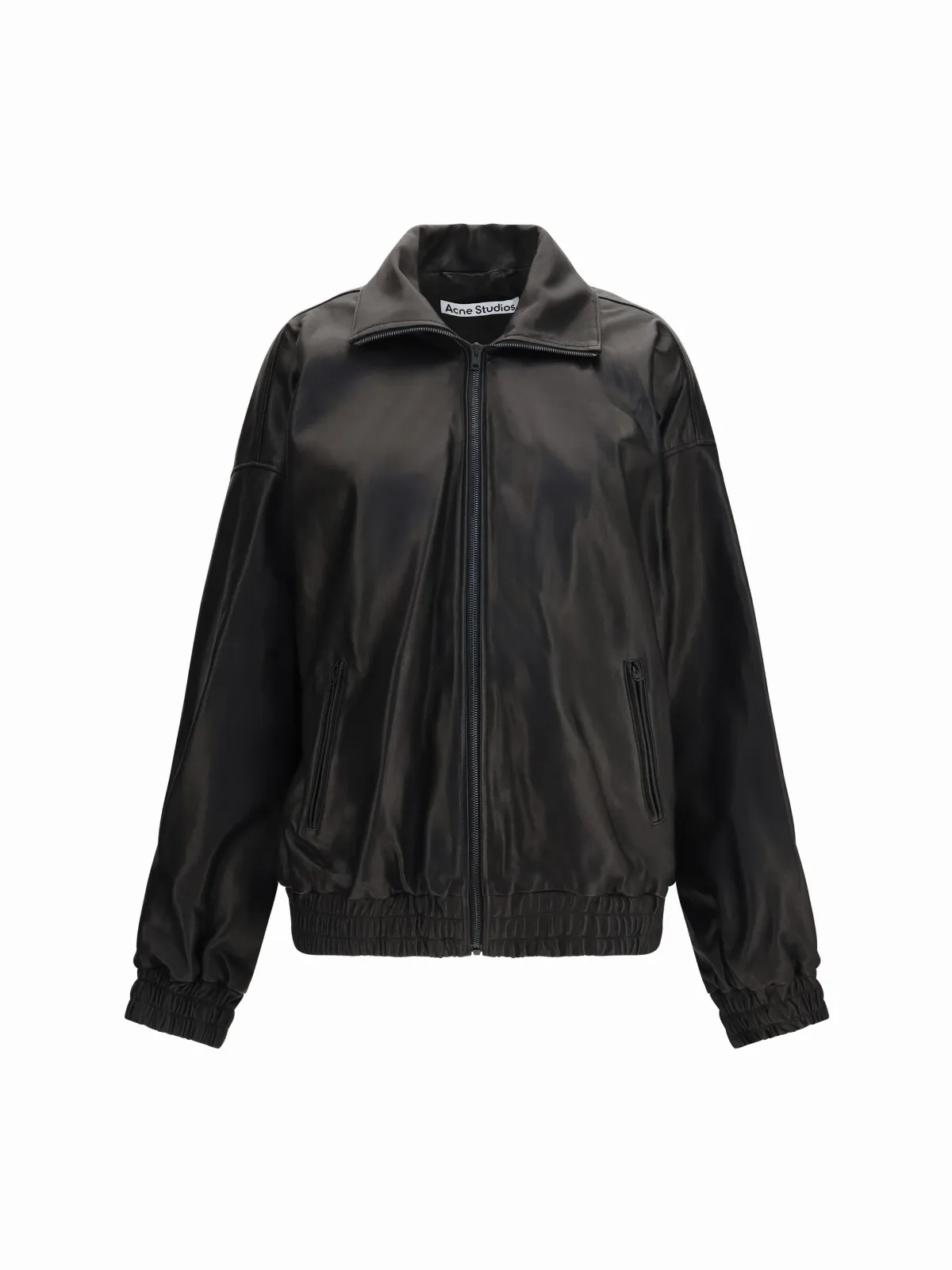 Lambskin Leather High-Collar Jacket by Acne Studios