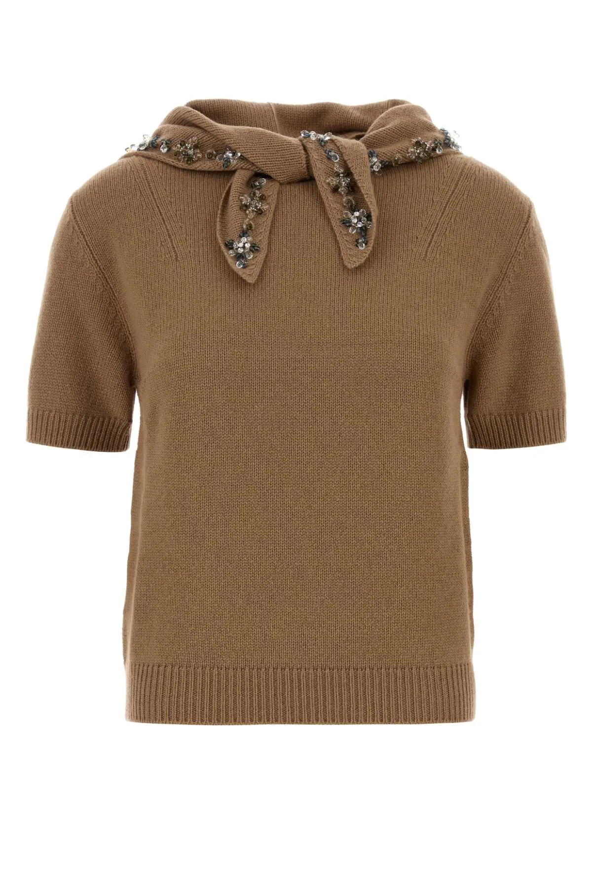 Embellished Cashmere Sweater by Prada