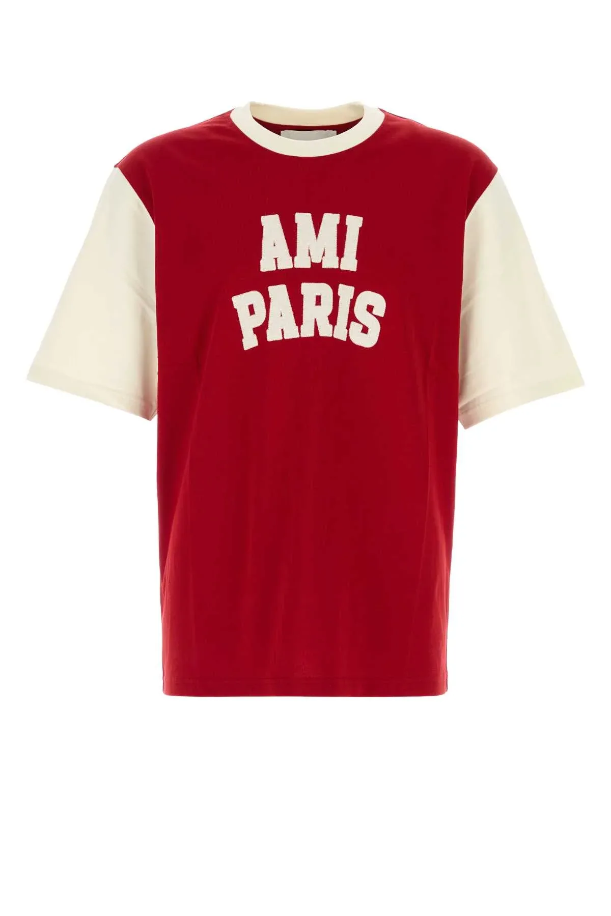 Logo-Embroidered Colorblock T-Shirt by AMI Paris