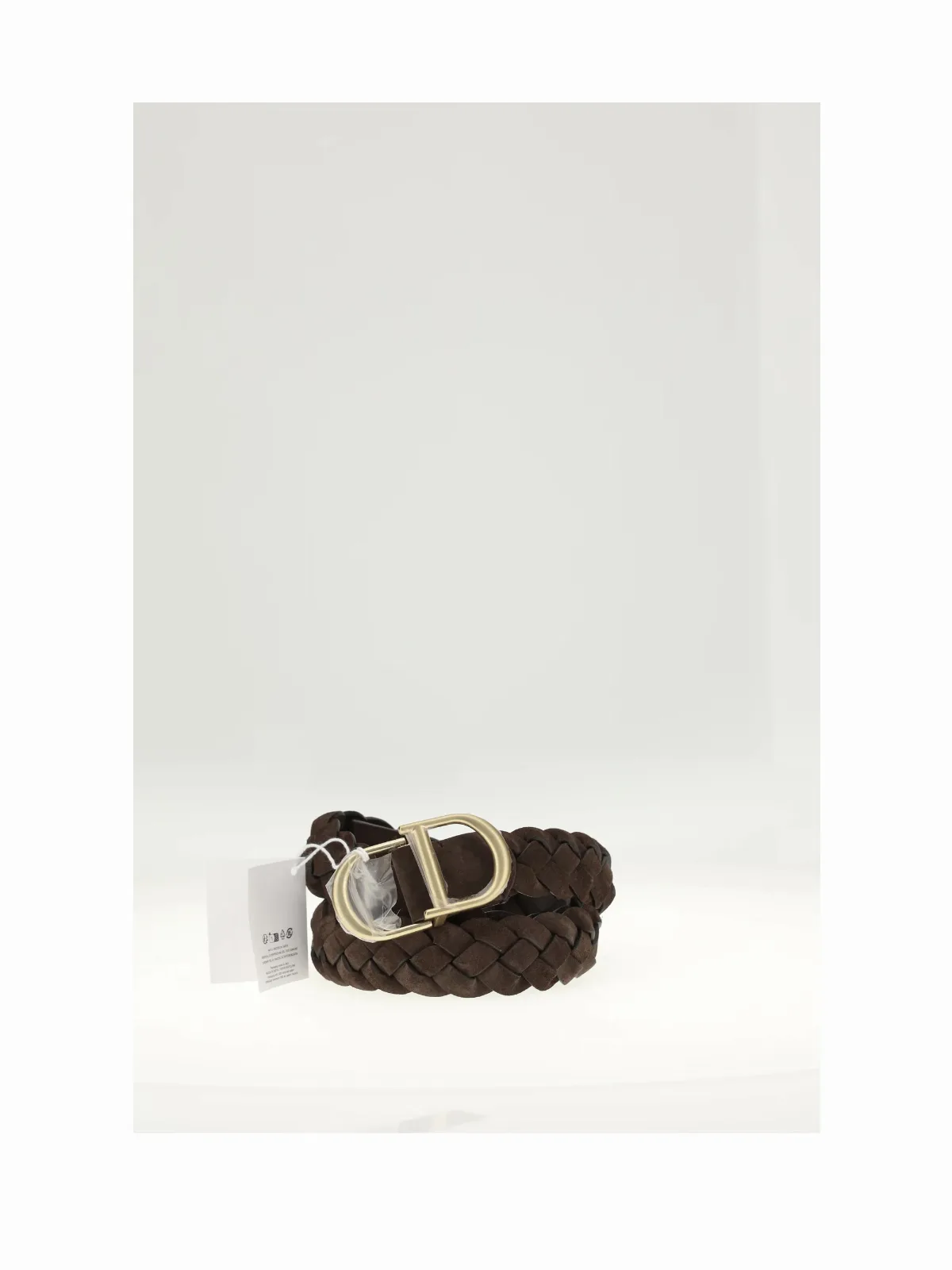 Intrecciato Leather with CD Logo Belt by Dior