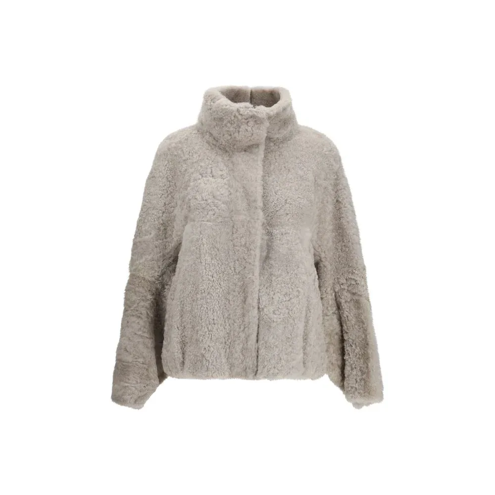 Faux Fur High-Neck Jacket by BRUNELLO CUCINELLI