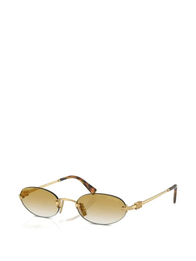 MUA54S Oval Metal Frame Sunglasses by Miu Miu Eyewear